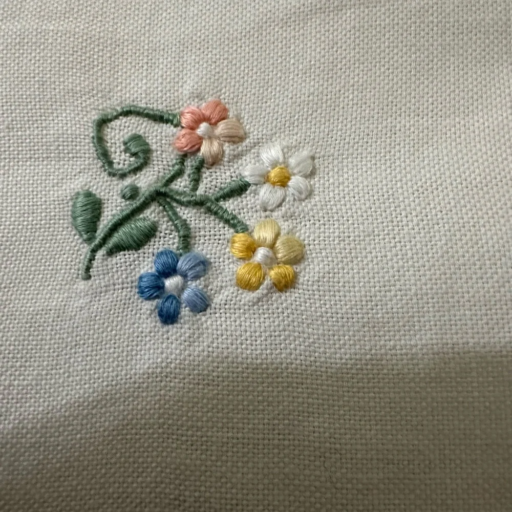 Vintage Table Runner 14 x 40 1/2 light stains